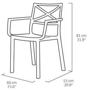 Fekete műanyag kerti szék Metalix – Keter