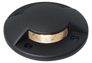 Modern fekete talajba süllyeszthető spotlámpa GU10 50mm 2-fényhatás IP65 - Cellar