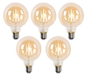 5 darabos E27 dimmelhető LED izzókészlet G95 4,9W 320 lm 2500K