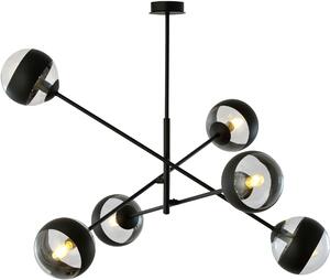 Emibig modern függeszték linear fekete átlátszó emi1168/6