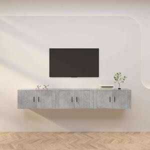 VidaXL Falra Szerelhető TV Szekrény Szett - Betonszürke - 3 db