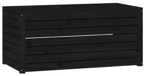 Kert-Lux Fekete Fenyőfa Kerti Tárolóláda - 101x50,5x46,5 cm