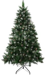 MagicHome Albero műfenyő, havas végek, tobozokkal, 210 cm