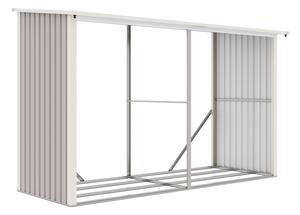 G21 WOH 682 tüzifa tároló - 302 x 119 cm, szürke