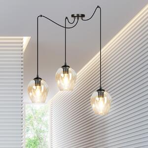 Emibig modern függeszték level borostyán fekete emi758/3