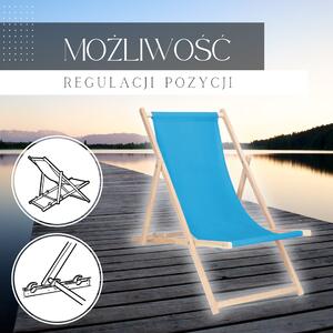 Dc0001blue1 összecsukható fából készült nyugágy