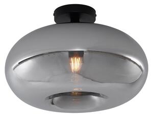 Art Deco mennyezeti lámpa fekete füstüveggel 40 cm - Busa