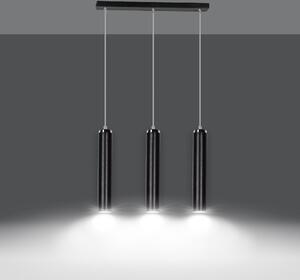 Emibig modern függeszték luna króm fekete emi956/3