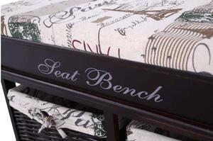 Seat Bench K45_70 Cipótároló #bézs-barna