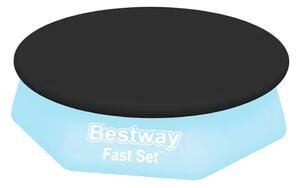 Medence védőtakaró, BESTWAY FlowClear, fekete, 2,44 m, polietilén (PE) (58032)