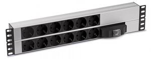 FORMRACK F082PR12SA PDU 2U 19" megszakítóval 12 aljzat (Schuko)