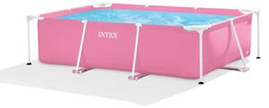INTEX Metal medence 220 x 150 x 60 cm, rózsaszín (28266)