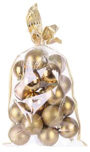 MagicHome karácsonyi gömbök, 20 db, 6 cm, arany, karácsonyfára
