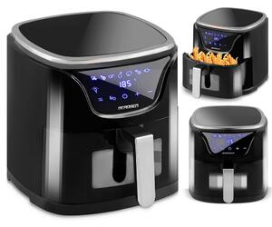 Air Fryer forrólevegős sütő, Berdsen BD-652, 5 l, ezüst/fekete, olaj nélküli sütés, hőszigetelést biztosító ház, nem igényel sütőpapírt, 1500 W