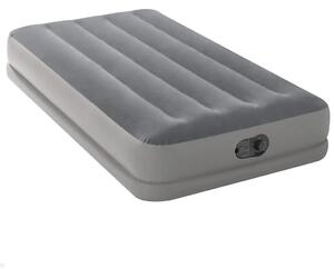 Felfújható vendégágy, Intex Twin Prestige középmagas matrac, 99 x 191 x 30 cm, szürke, egyszemélyes, szálas belső szerkezettel, puha felülettel, beépített USB-s elektromos pumpával (64112)