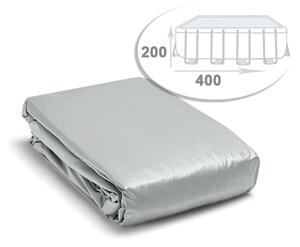 Medence belső fólia, Intex Prism Rectangular Frame, 400 x 200 x 100 cm, szürke, téglalap alakú, 3 rétegű PVC, leeresztő szeleppel, szűrő csatlakozással (13021)