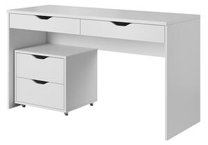 MATI íróasztal konténerrel, 138,2x76x50,4, fehér