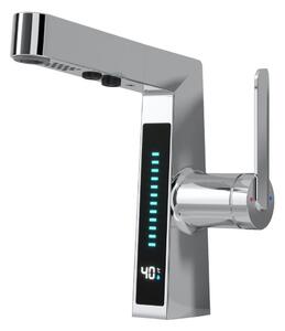 Austler FH-3429 smart mosdó csaptelep - multifunkciós fej - vízhőfok kijelző (króm)