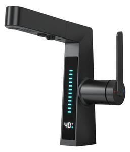 Austler FH-3429 smart mosdó csaptelep - multifunkciós fej - vízhőfok kijelző (fekete)