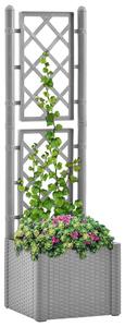 VidaXL szürke kerti magaságyás ráccsal és öntözőrendszerrel