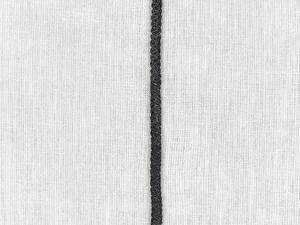 Fehér és fekete vászon díszpárna kétdarabos szettben 50 x 50 cm MILAS