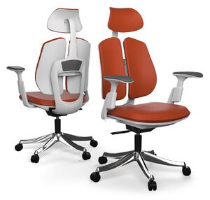Ergonomikus irodai szék Liftor Active, narancssárga (valódi bőr)