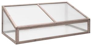 Szürke fenyőfa melegház 110 x 58,5 x 39 cm