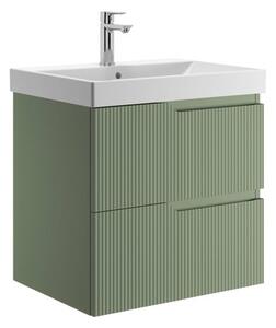 Jika Cubito Style mosdószekrény mosdó nélkül rendszerező a felső fiókok része 54,5x56,5x45,4 cm mentazöld H40J4404023541