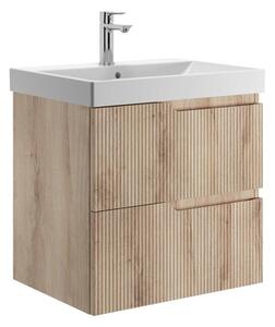 Jika Cubito Style mosdószekrény mosdó nélkül rendszerező a felső fiókok része 54,5x56,5x45,4 cm fadekor H40J4404023551