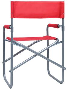 VidaXL 2 db piros acél rendezői szék