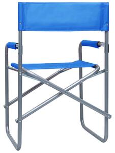 VidaXL 2 db kék acél rendezői szék