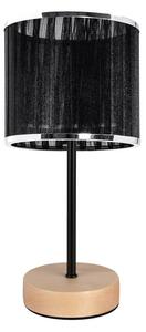 Aldabra Mila asztali lámpa E27-es foglalat, 1 izzós, 25W nyír-fekete