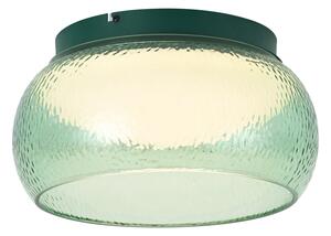 Art Deco mennyezeti lámpa zöld üveggel, beépített LED-del, 3 fokozatban szabályozható - Thimble
