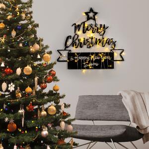 XMASBLACK fém karácsonyi fényfüzér, 67×62 cm