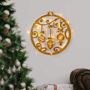XMASGOLD fém karácsonyi fényfüzér, 60×64 cm