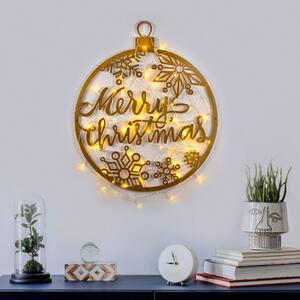 XMASGOLD fém karácsonyi fényfüzér, 66×63 cm