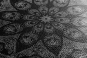 Kép hipnotikus Mandala fekete fehérben