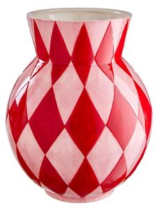 HOLY MOLY kerámia váza 30 cm, pink/piros