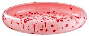 BOOGY SPLASH tésztás tányér 24 cm , rózsaszín/piros
