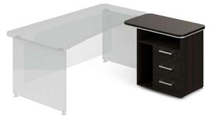 Dokkoló konténer TopOffice 90 x 55 cm, jobb, wenge