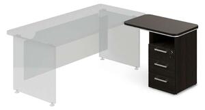 Dokkoló konténer TopOffice 90 x 55 cm, jobb, wenge