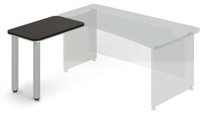 TopOffice asztal, bal, 90 x 55 cm, wenge