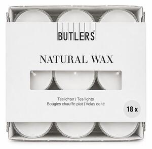 NATURAL WAX mécses 18db, fehér