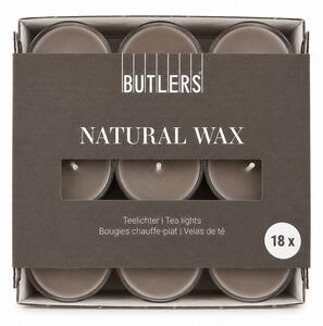 NATURAL WAX mécses 18db szürkésbarna