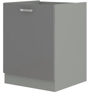 Alsó konyhaszekrény Gonir 60 D 1F BB (szürke + szürke)