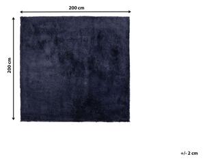 Sötétkék hosszú szálú szőnyeg 200 x 200 cm EVREN
