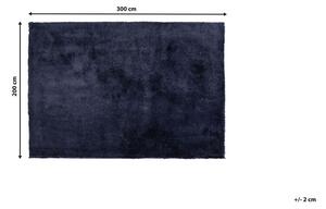 Hangulatos Hosszú Szőrű Sötétkék Szőnyeg 200 x 300 cm EVREN