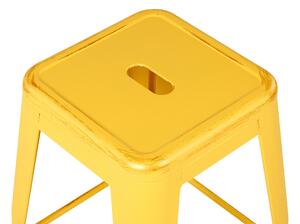 Sárga és arany acél bárszék kétdarabos szettben 76 cm CABRILLO