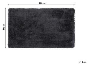 Fekete hosszú szálú szőnyeg 140 x 200 cm CIDE