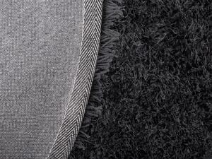 Fekete hosszú szálú szőnyeg 140 cm CIDE